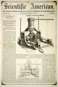 1855 Article Ship Windlass Invention Machine James Emerson Worcester Mass. YSA2