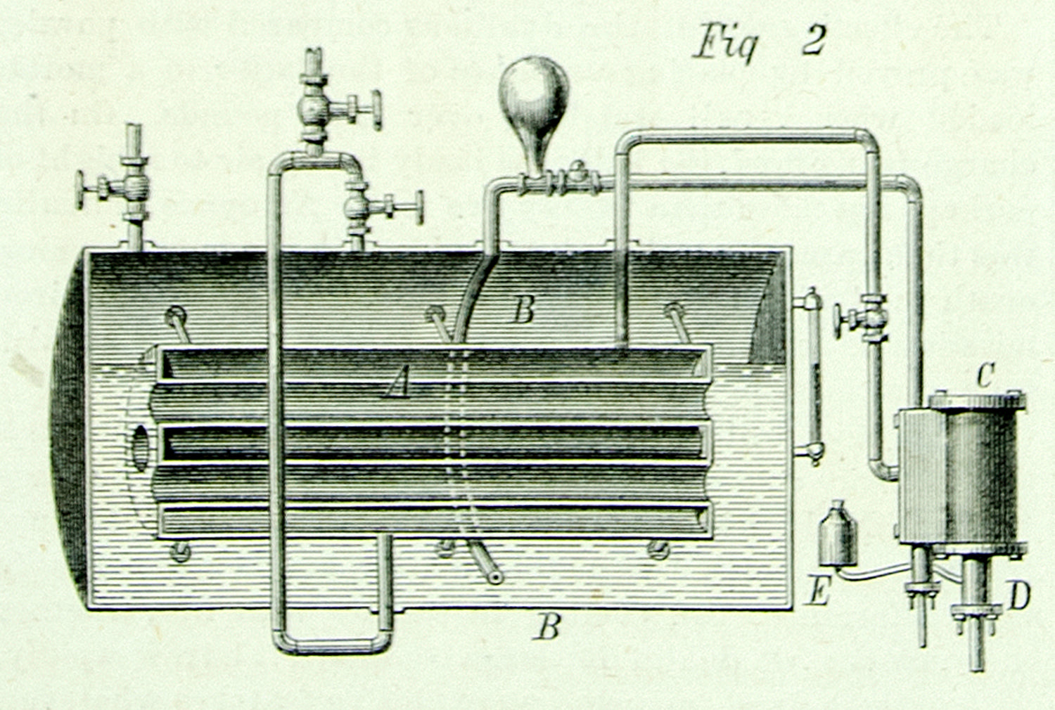 1871 Wood Engravings Streetcar Ammonia Engine Emile Lamm Invention Antique YSA3