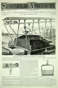 1871 Article Coal Hoist Conveyor Joseph Green George Stancliff Invention YSA3