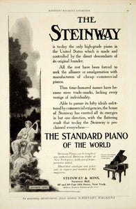 1909 Ad Steinway Grand Piano Musical Instrument Art Nouveau Slumber Song YSC1