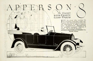 1919 Ad Apperson 8 Automobile Touring Car Brass Era Art Deco Transportation YSC1