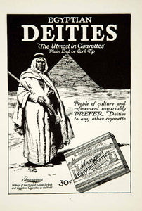 1919 Ad S Anargyros Egpytian Deities Cigarettes Smoking Tobacco Pyramid Art YSC1
