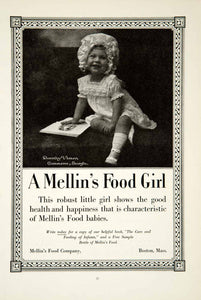 1919 Ad Mellins Baby Food Dorothy Verner Commerce GA Infant Child Portrait YSC1