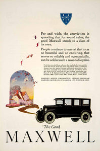 1922 Ad 1923 Maxwell Touring Car Automobile Transportation Art Nouveau YSC1
