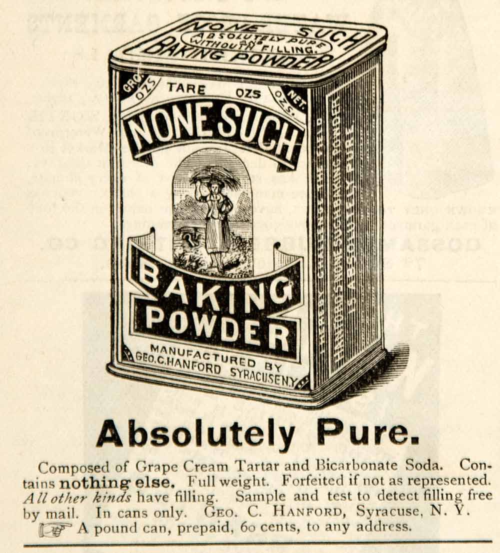 1922 Ad George C Hanford Nonesuch Baking Powder Food Cooking Kitchen Grocer YSC1
