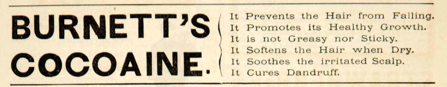 1922 Ad Burnett's Cocoaine Medical Quackery Health Drug Humorous Pharmacy YSC1