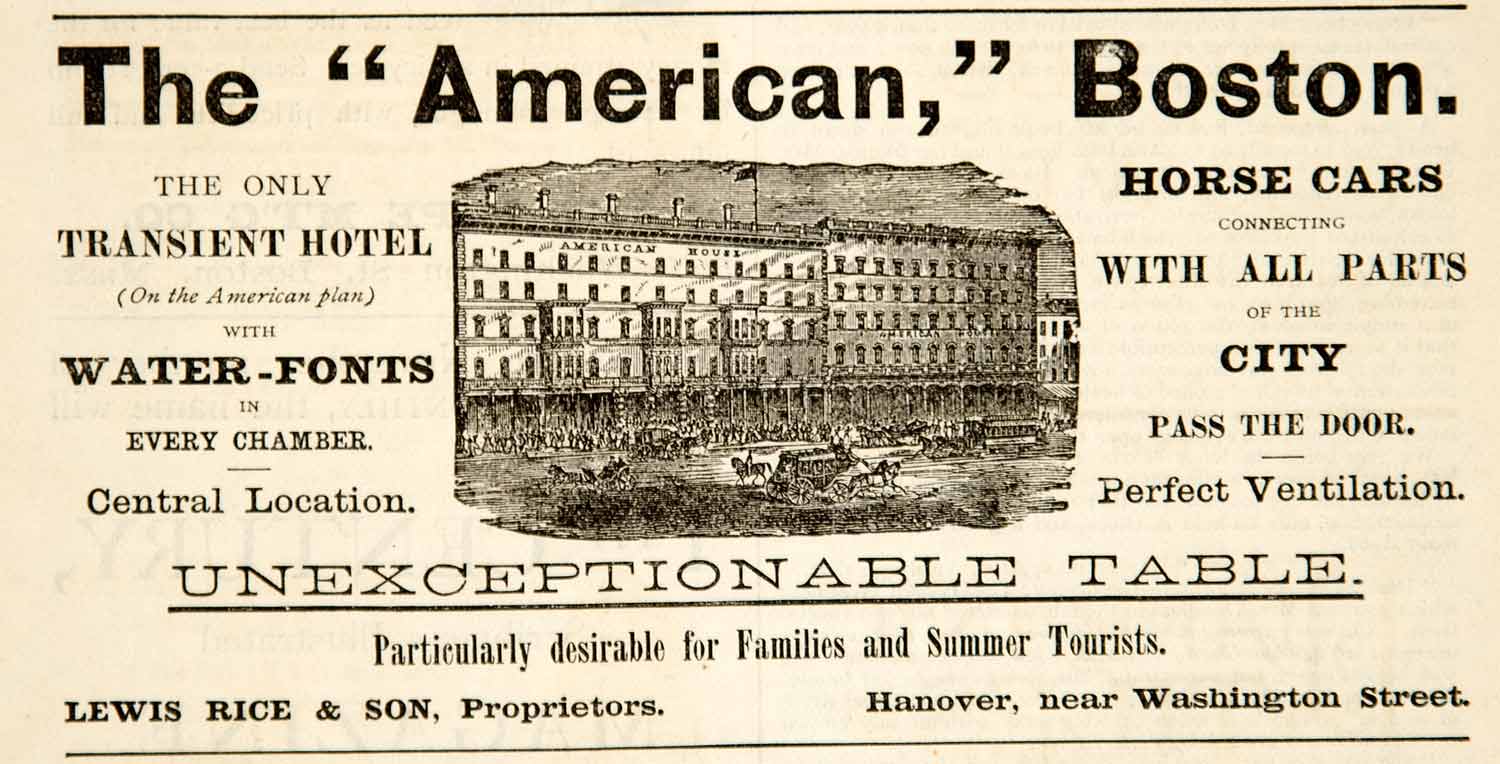 1922 Ad American House Boston MA Hotel Resort Travel Tourism Lewis Rice YSC1