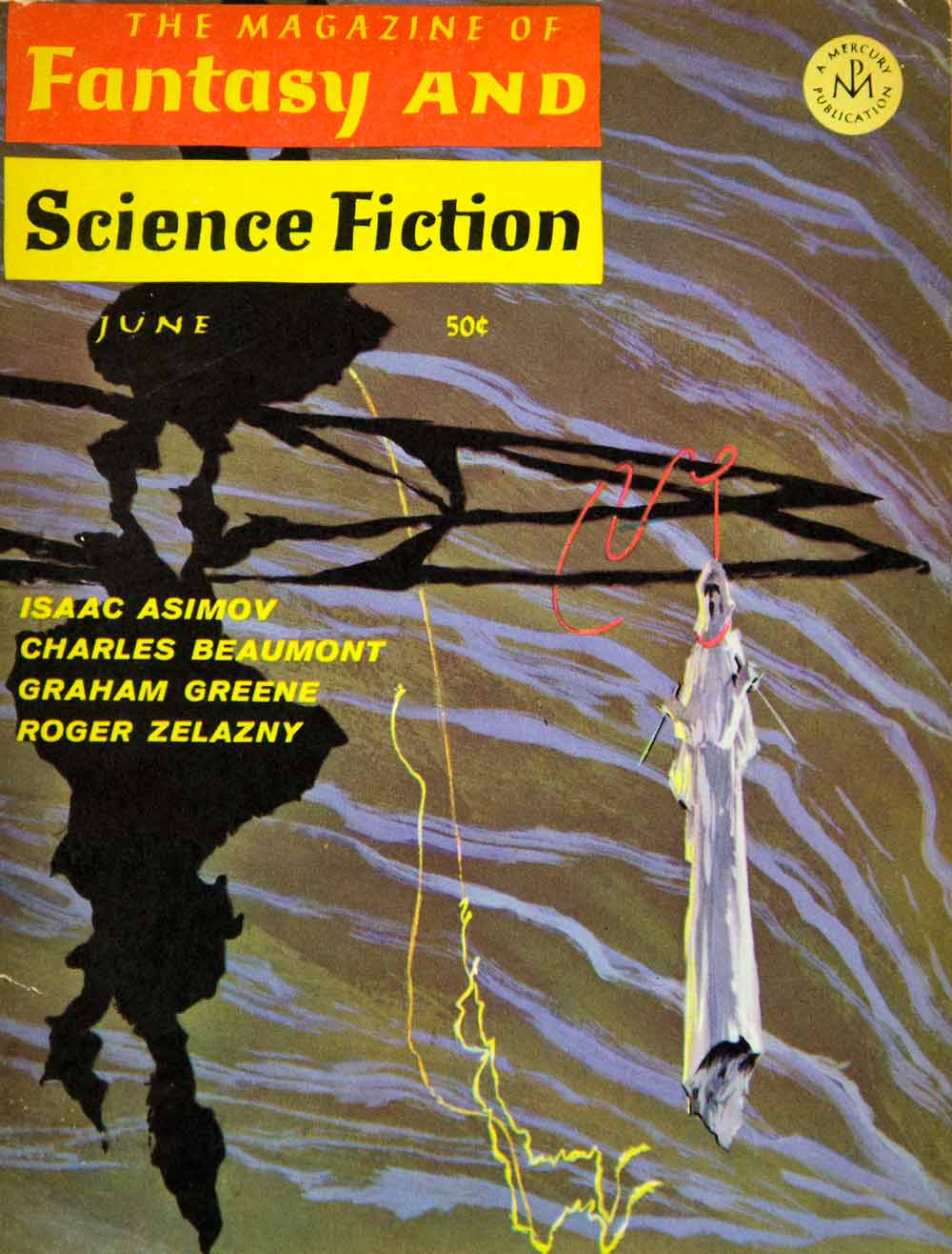 1967 Cover Fantasy Science Fiction Bert Tanner Death Executioner Roger YSFC2