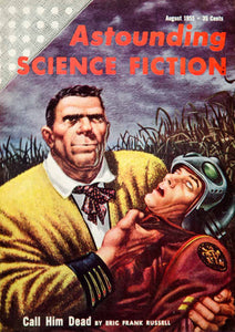 1955 Cover Astounding Science Fiction Art Frank Kelly Freas Eric Frank YSFC3