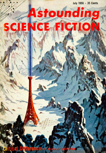 1956 Cover Astounding Science Fiction Art Richard Van Dongen Signal Tower YSFC3