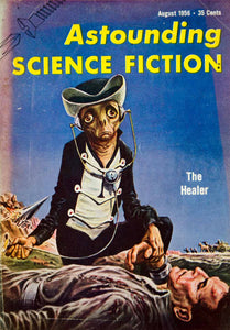 1956 Cover Astounding Science Fiction Art Ed Emshwiller Alien Healer YSFC3