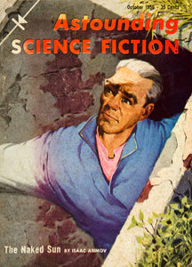 1956 Cover Astounding Science Fiction Art Richard Van Dongen Isaac Asimov YSFC3