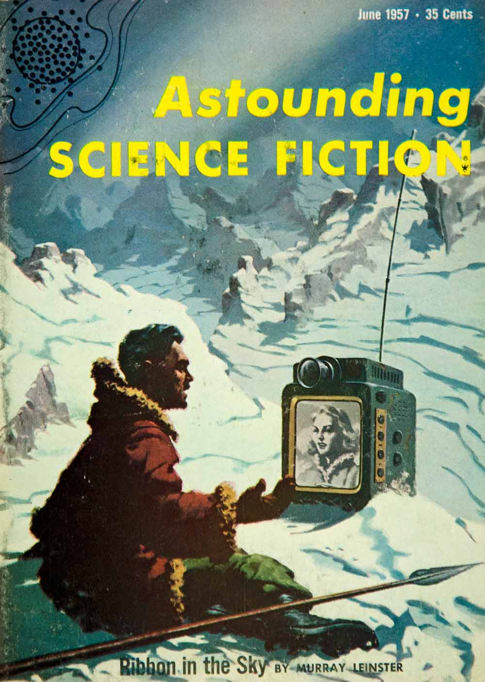 1957 Cover Astounding Science Fiction Art Richard Van Dongen Murray YSFC3