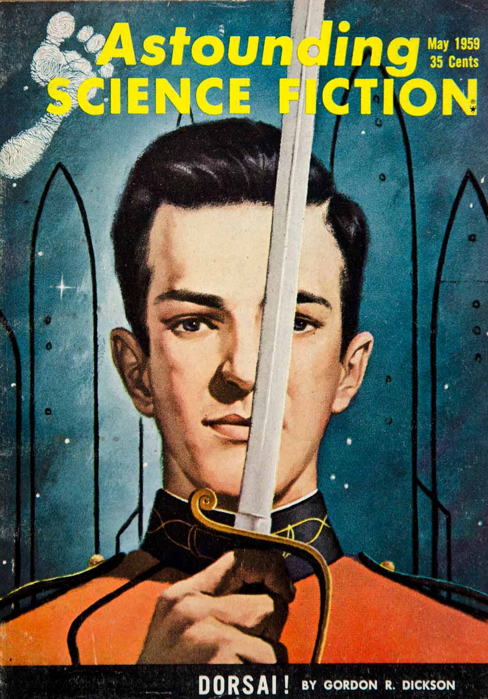 1959 Cover Astounding Science Fiction Art Richard Van Dongen Military YSFC3