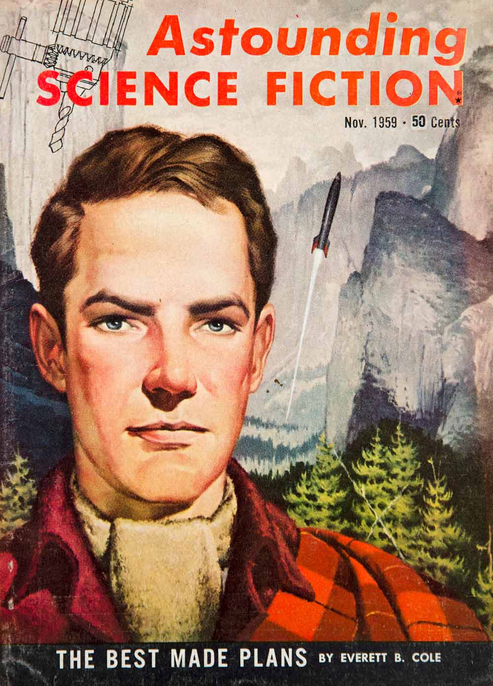 1959 Cover Astounding Science Fiction Everett B Cole Richard Van Dongen YSFC3
