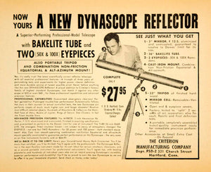 1959 Ad Criterion Manufacturing 331 Church St Hartford CT Dynascope YSFC3
