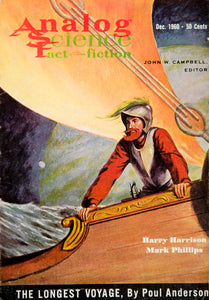 1960 Cover Analog Science Fact Fiction Art John Schoenherr Longest Voyage YSFC4