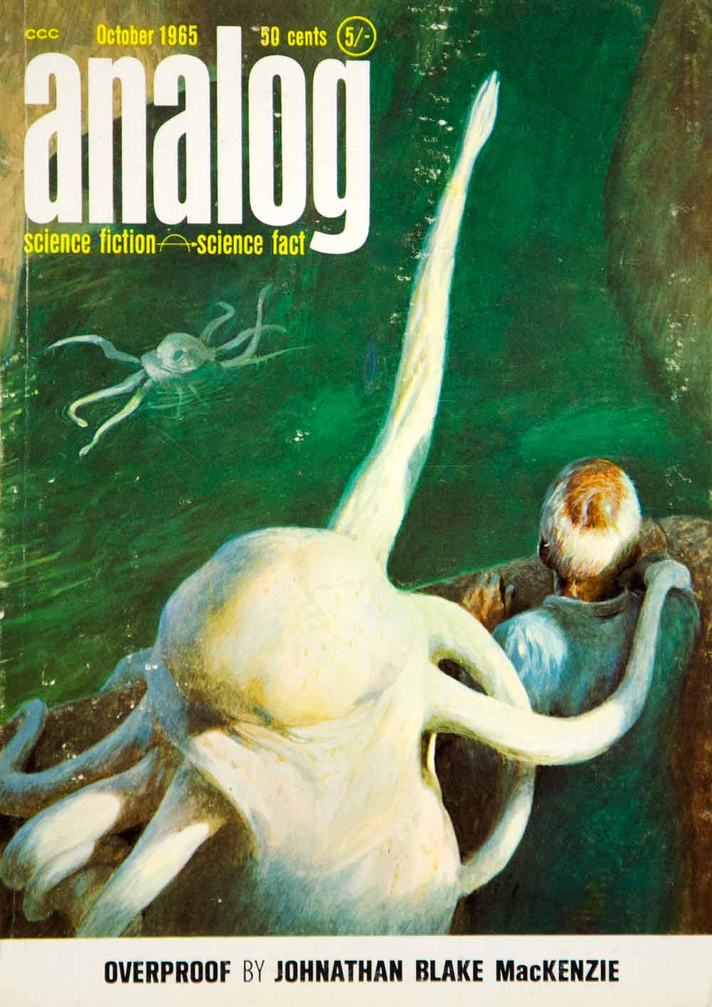 1965 Cover Analog Science Fiction Fact Art John Schoenherr Octopus YSFC4