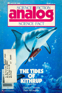 1981 Cover Analog Science Fiction Fact Art George Angelini Dolphin Tides YSFC4