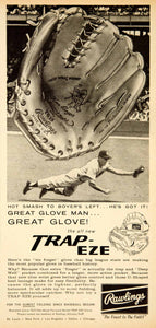 1960 Ad Rawlings TG15 Ken Boyer Trape-Eze MLB Baseball Glove