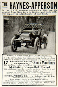1903 Ad Antique Haynes-Apperson Automobile 12 Horsepower Surrey Kokomo IN YSM2