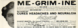 1903 Ad Vintage Dr. Whitehall Me-Grim-Ine Headache Migraine Cure Quackery YSM2
