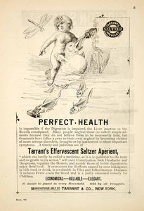 1886 Ad Tarrants Seltzer Aperient Digestion Heath Quackery Baby Infant Nude YSN1