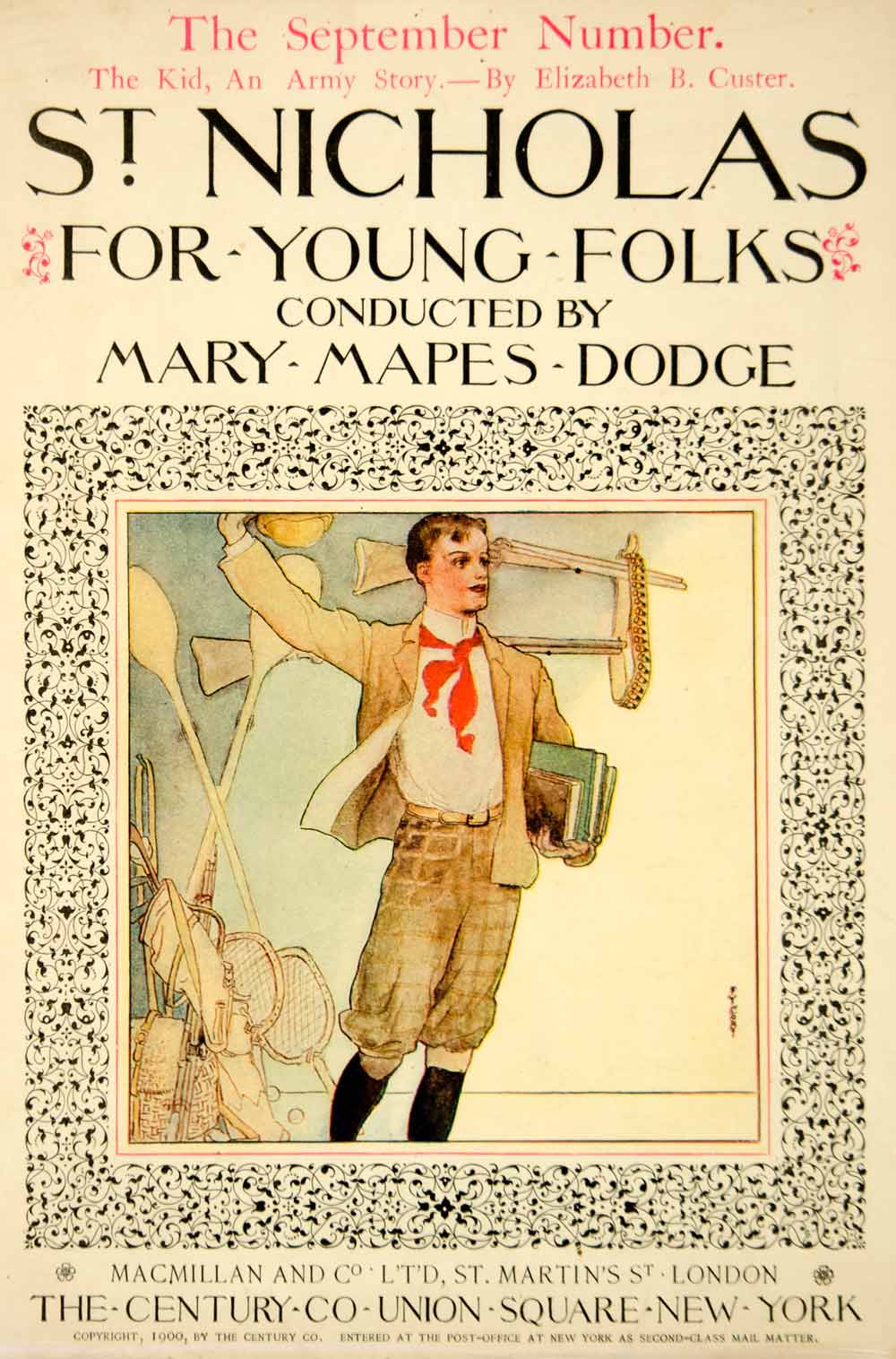 1900 Cover St. Nicholas Magazine School Boy Costume Knickers F. Y. Cory Art YSN2