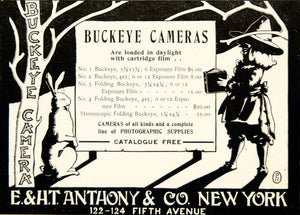 1901 Ad Vintage Buckeye Box Cameras Rabbitt E. & H. T. Anthony Photography YSN2