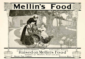 1902 Ad Mellin's Food Baby Infant Charles Donovan Madderra Concordia Kansas YSN2