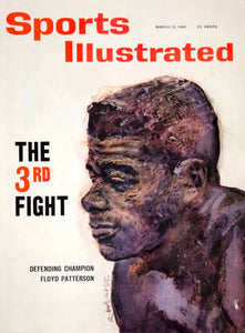 1961 Cover Sports Illustrated Robert Weaver Art Floyd Paterson Heavyweight YSP3