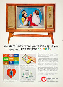 1961 Ad RCA Victor Color Television Household Appliance Electronics YSP3
