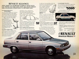 1982 Ad 1983 Renault Alliance DL 4 Door Sedan Subcompact Car Import YSP3