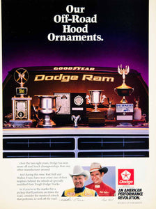 1986 Ad Dodge Ram Pickup Truck Chrysler Rod Hall Walker Evans Off Road YSP3