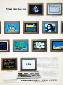 1986 Ad Commodore 128 Computer 64 PC Electronics Technology System Software YSP3