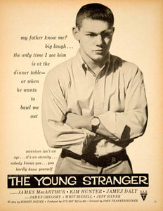1957 Ad Movie Young Stranger James MacArthur Kim Hunter John Frankenheimer YSS2