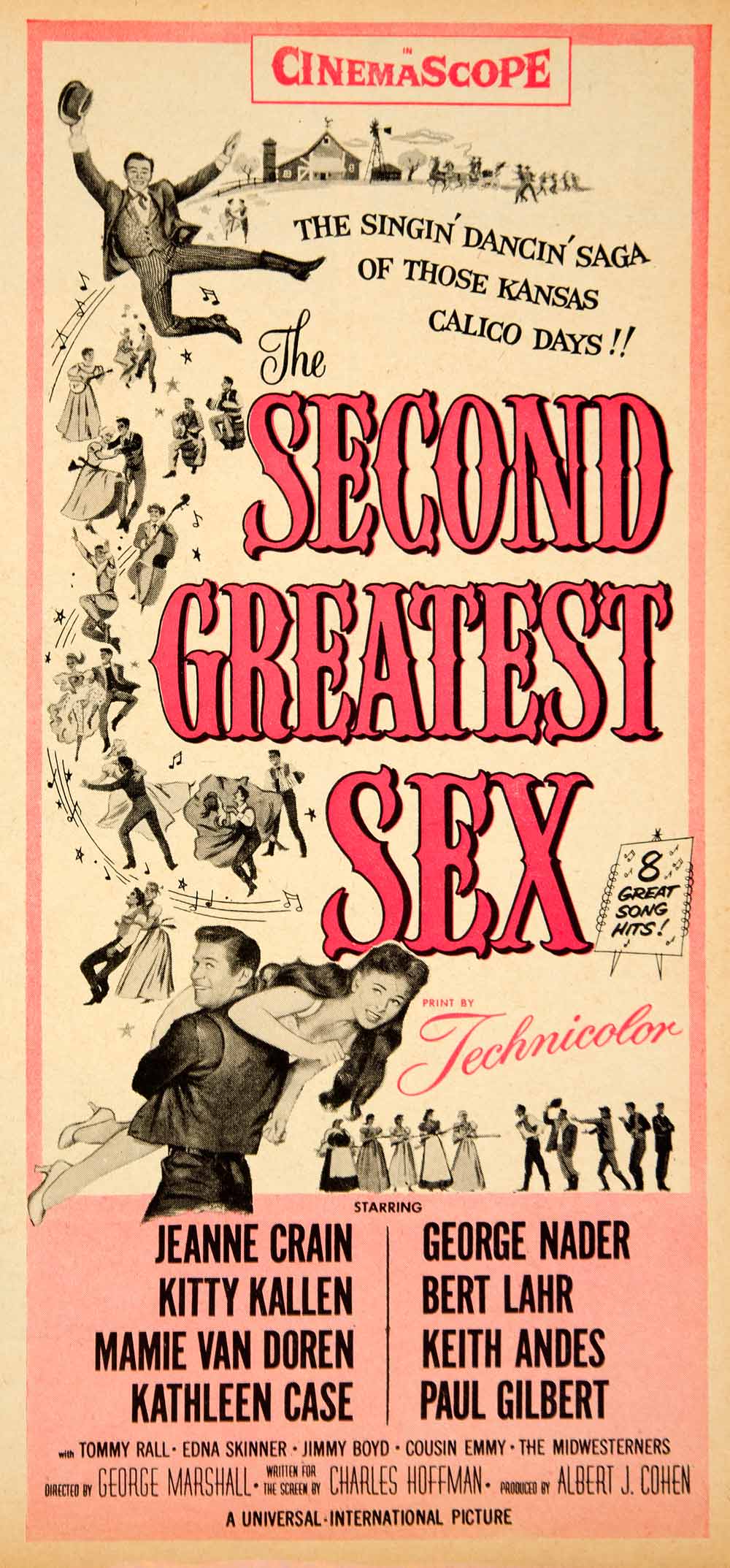 1956 Ad Second Greatest Sex 1955 Film Jeanne Crain George Nader George YSS2