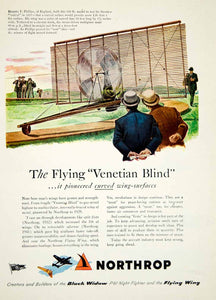 1946 Ad Northrop Flying Wing Aircraft Horatio Frederick Phillips Flying YSW3