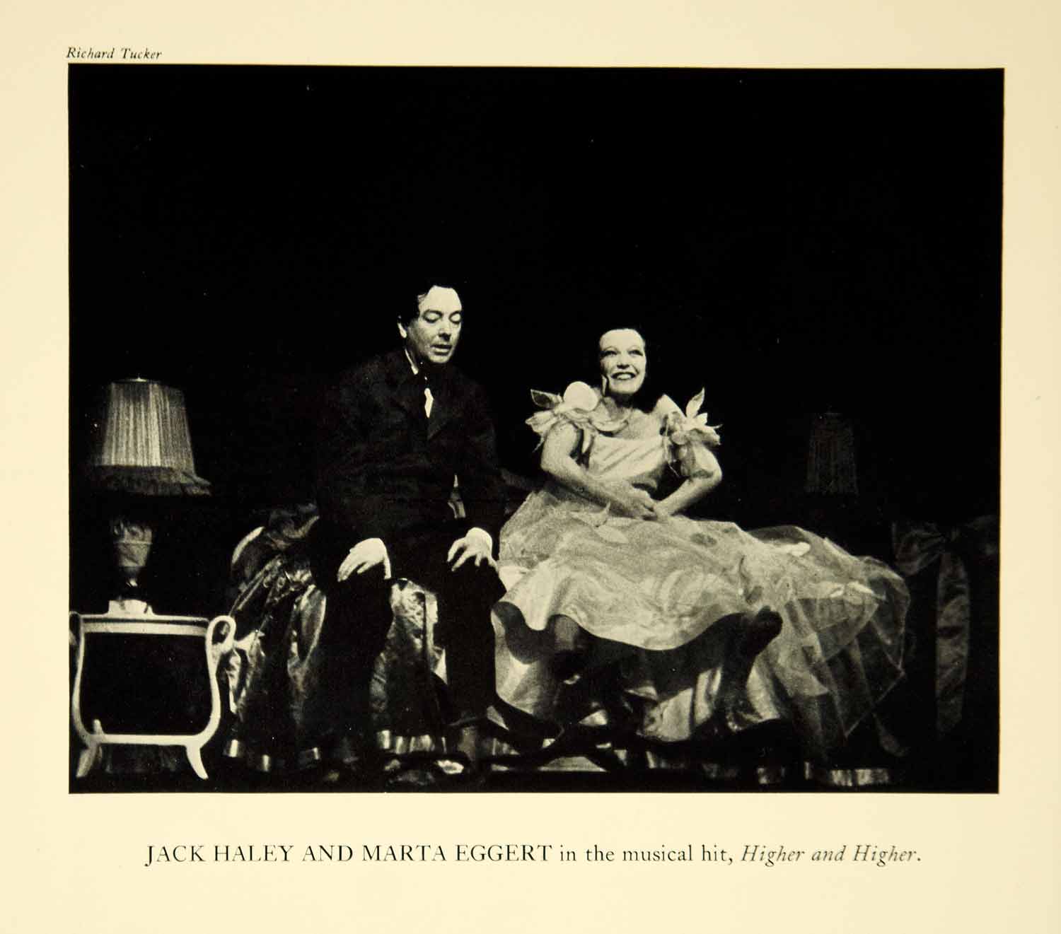 1940 Print Higher and Higher Broadway Musical Jack Haley Marta Eggerth YTA2