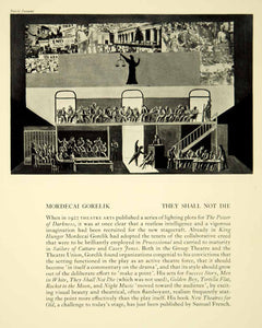 1941 Print Mordecai Gorelik Art Set Design They Shall Not Die Broadway Play YTA2