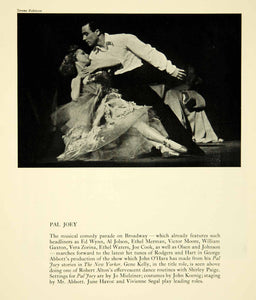 1941 Print Pal Joey Broadway Musical Gene Kelly Shirley Paige Dance Theater YTA2