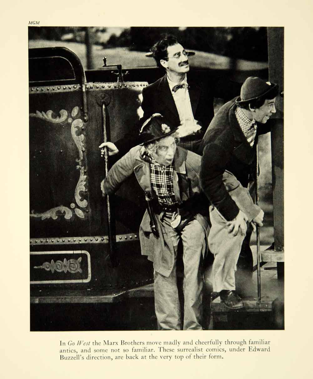 1941 Print Go West Groucho Chico Harpo Marx Bros Comedy Film Movie Cinema YTA2