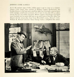 1943 Print Johnny Come Lately Film Movie James Cagney George Cleveland YTA2