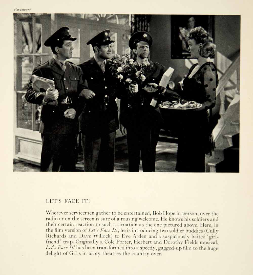 1943 Print Let's Face It Musical Film Movie Bob Hope Eve Arden Cinema Actor YTA2