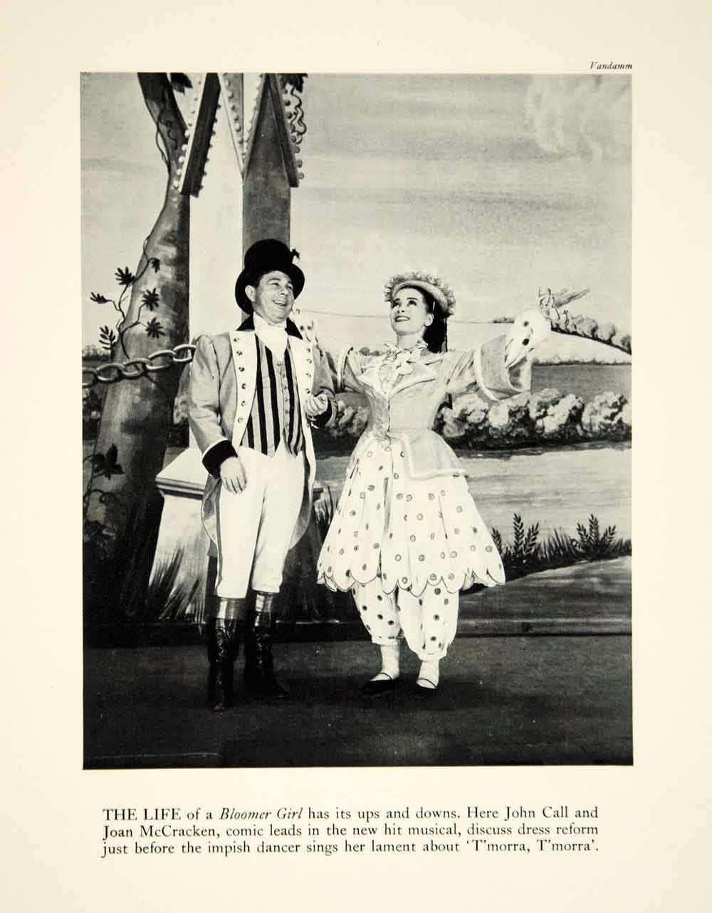 1944 Print Bloomer Girl Broadway Musical Actress Joan McCracken Daisy Stage YTA2