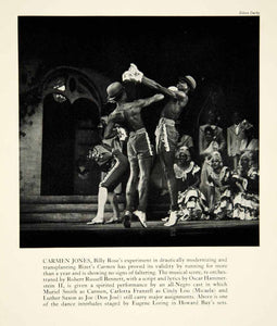 1944 Print Carmen Jones Broadway Musical African-American Theater Stage YTA2