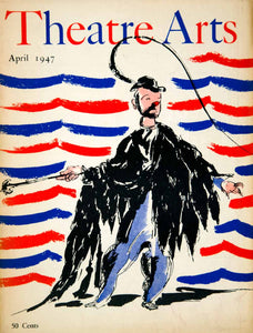 1947 Cover Theatre Arts Emmett Kelly Weary Willie Clown Costume Circus Hobo YTA3