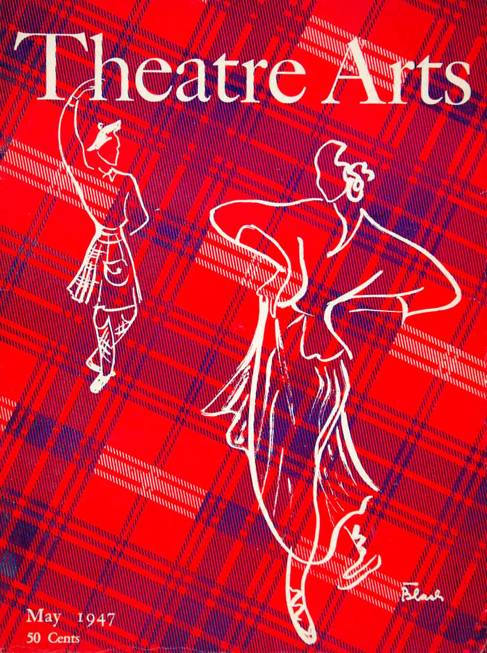 1947 Cover Theatre Arts Brigadoon Broadway Musical Scotland Kilt Stage YTA3