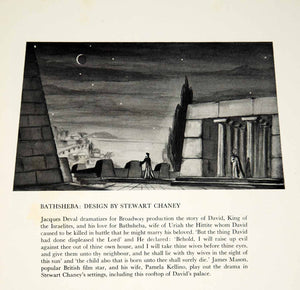 1947 Print Bathsheba Stewart Chaney Art Set Design Broadway Jacques Deval YTA3