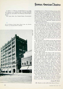 1957 Article Garrick Theatre Building Griswald Street Detroit Harry Houdini YTA4
